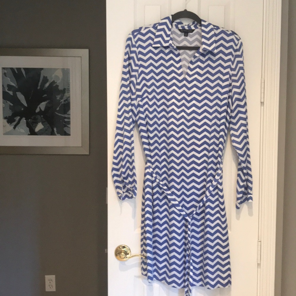 Preloved Chevron Blue Dress